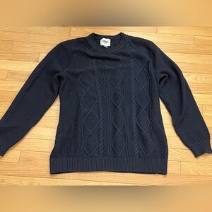 Old Navy Men’s Cable Knit Sweater XL Navy Crewneck